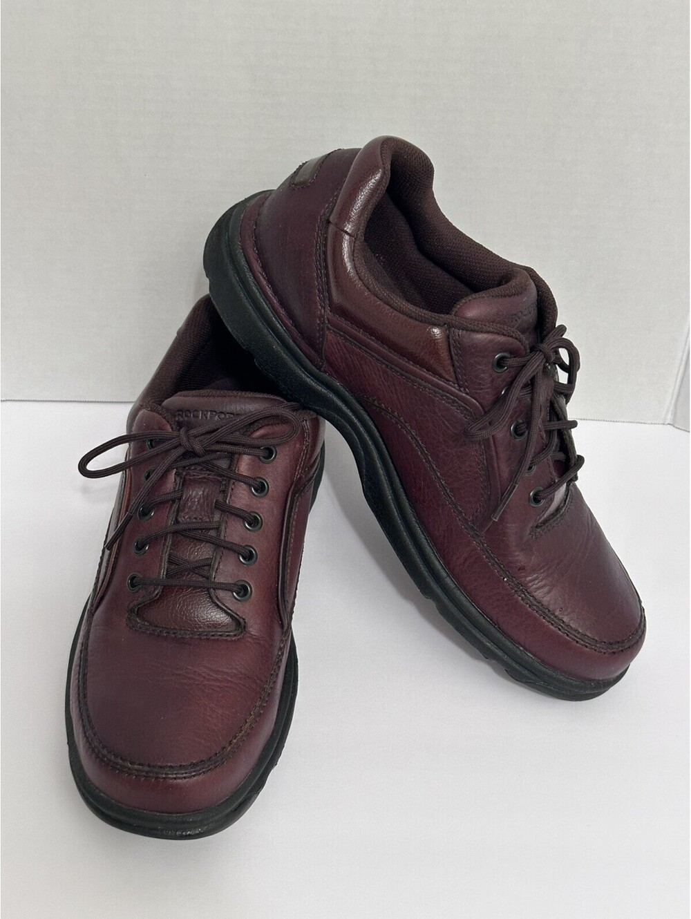 Rockport Men's Size 10.5 Brown Leather Ridgefield Eureka Oxfords Shoes Walking